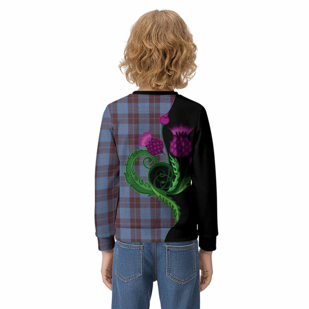 Sorbie Tartan Kid Knitted Sweatshirt Traditional Scottish Thistle