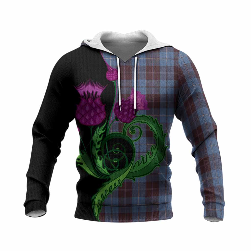 Sorbie Tartan Knitted Hoodie Traditional Scottish Thistle