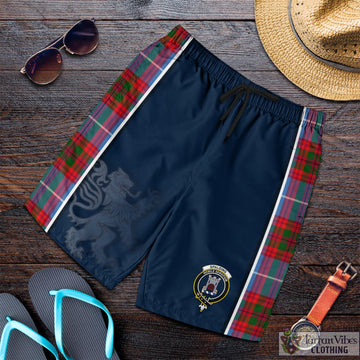 Spalding Tartan Men's Shorts with Family Crest and Lion Rampant Vibes Sport Style - Tartan Vibes Clothing