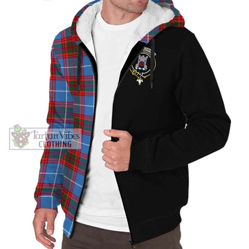Spalding Tartan Sherpa Hoodie with Family Crest and Half Of Me Style Unisex S - Tartan Vibes Clothing