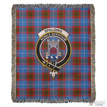 Spalding Tartan Woven Blanket with Family Crest