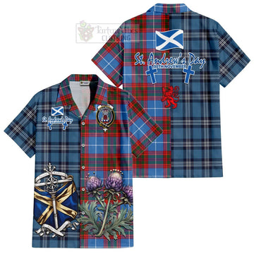 Spalding Tartan Hawaiian Shirt Happy St. Andrew's Day Half Tartan Style Kid - Tartan Vibes Clothing