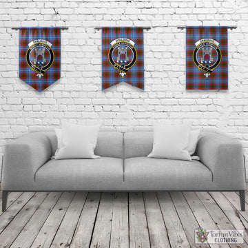 Spalding Tartan Gonfalon, Tartan Banner with Family Crest Rectangle - Tartan Vibes Clothing