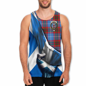 Spalding Tartan Men's Tank Top with Family Crest Scotland Patriotic Style Men - Tartan Vibes Clothing