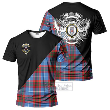 Spalding Tartan T-Shirt with Family Crest and Military Logo Style Kid's Shirt - Tartan Vibes Clothing