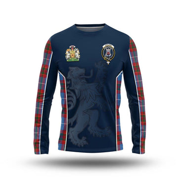 Spalding Tartan Long Sleeve T-Shirt with Family Crest and Lion Rampant Vibes Sport Style Unisex - Tartan Vibes Clothing