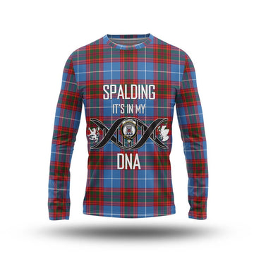 Spalding Tartan Long Sleeve T-Shirt with Family Crest DNA In Me Style Unisex - Tartan Vibes Clothing