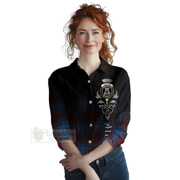 Spalding Tartan Women's Casual Shirt Featuring Alba Gu Brath Family Crest Celtic Inspired Female - Tartan Vibes Clothing