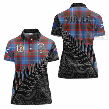 Spalding Crest Tartan Women's Polo Shirt with New Zealand Silver Fern Half Style Women - Tartan Vibes Clothing