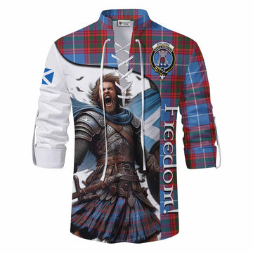 Spalding Crest Tartan Ghillie Kilt Shirt Inspired by the Freedom of Scottish Warrior Men - Tartan Vibes Clothing