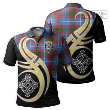 Spalding Tartan Polo Shirt with Family Crest and Celtic Symbol Style Kid - Tartan Vibes Clothing