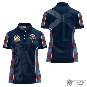 Spalding Tartan Women's Polo Shirt with Family Crest and Lion Rampant Vibes Sport Style Women - Tartan Vibes Clothing