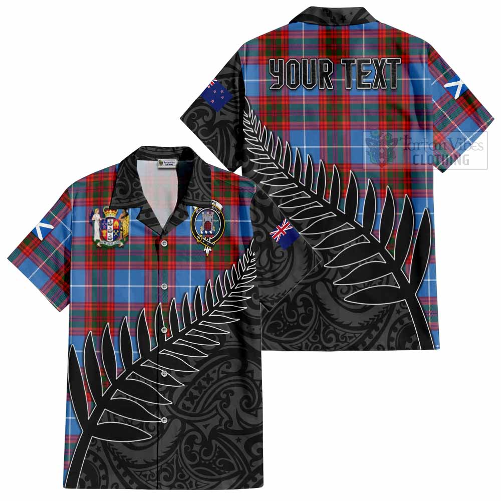 Spalding Crest Tartan Hawaiian Shirt with New Zealand Silver Fern Half Style Kid - Tartan Vibes Clothing