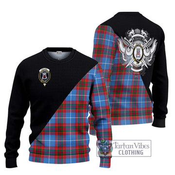 Spalding Tartan Ugly Sweater with Family Crest and Military Logo Style Unisex - Tartan Vibes Clothing