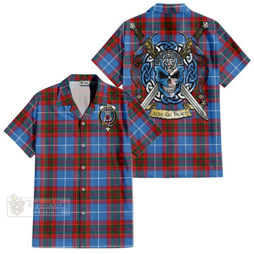 Spalding Tartan Hawaiian Shirt with Family Crest Celtic Skull Style Kid - Tartan Vibes Clothing