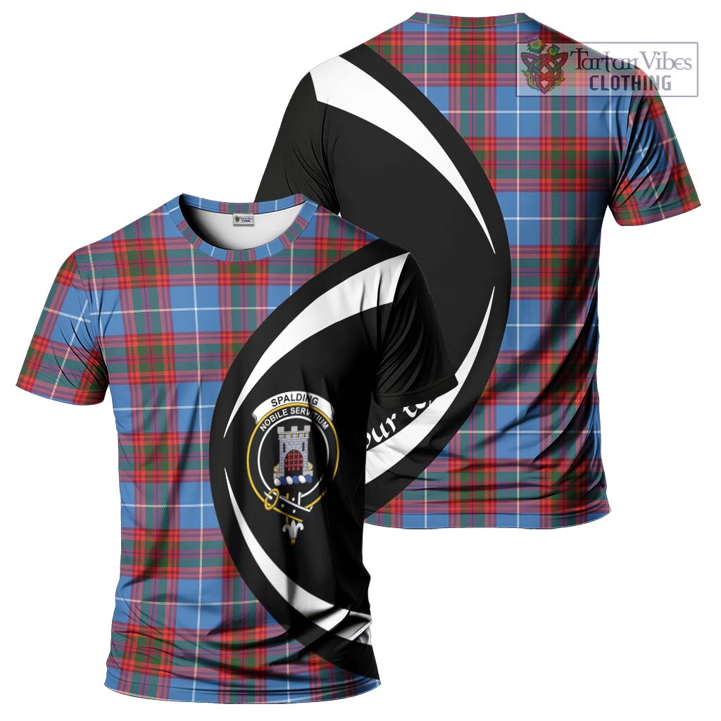 Spalding Tartan T-Shirt with Family Crest Circle Style Kid's Shirt - Tartan Vibes Clothing
