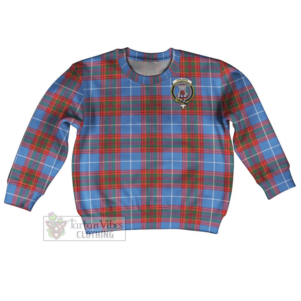 Spalding Tartan Kid Ugly Sweater with Family Crest Kid - Tartan Vibes Clothing