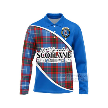 Spalding Family Crest Tartan Long Sleeve Polo Shirt Celebrate Saint Andrew's Day in Style Unisex - Tartan Vibes Clothing