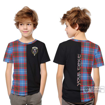 Spalding Tartan Kid T-Shirt with Family Crest and Half Of Me Style Youth XL Size14 - Tartan Vibes Clothing