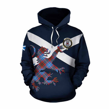 Spalding Tartan Lion Rampant Cotton Hoodie Proudly Display Your Heritage with Alba Gu Brath and Clan Name Pullover Hoodie XS - Tartan Vibes Clothing