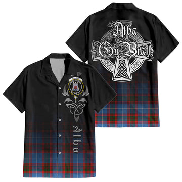 Spalding Tartan Hawaiian Shirt Shirt Featuring Alba Gu Brath Family Crest Celtic Inspired Kid - Tartan Vibes Clothing
