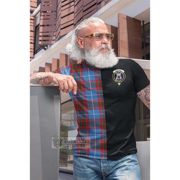 Spalding Tartan Cotton T-shirt with Family Crest and Half Of Me Style Men's Shirt - Tartan Vibes Clothing
