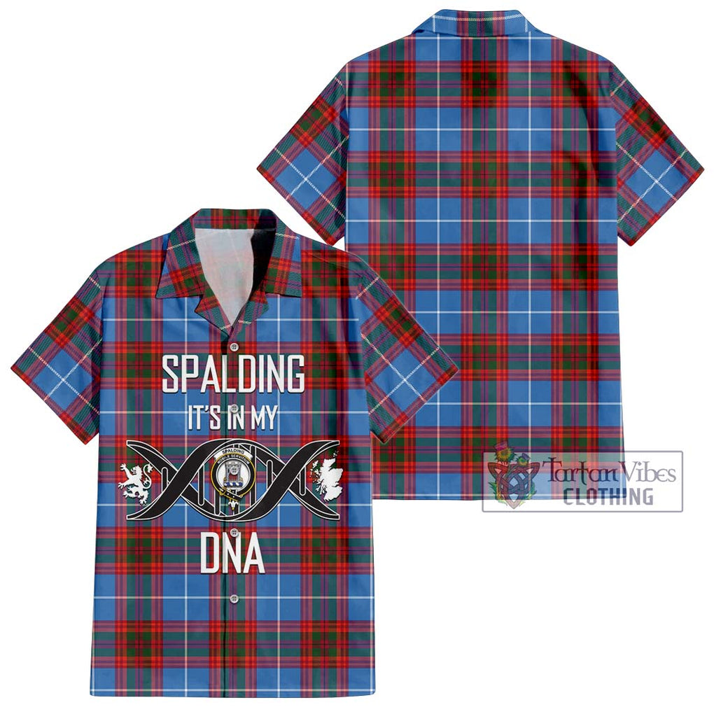 Spalding Tartan Hawaiian Shirt with Family Crest DNA In Me Style Kid - Tartan Vibes Clothing
