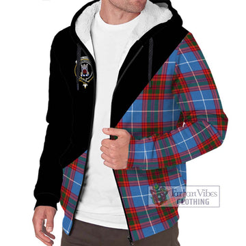 Spalding Tartan Sherpa Hoodie with Family Crest and Military Logo Style Unisex S - Tartan Vibes Clothing