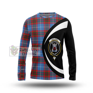 Spalding Tartan Long Sleeve T-Shirt with Family Crest Circle Style Unisex - Tartan Vibes Clothing
