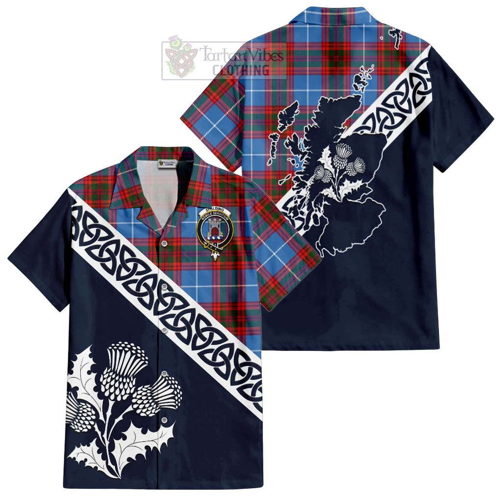 Spalding Tartan Hawaiian Shirt Featuring Thistle and Scotland Map Kid - Tartan Vibes Clothing