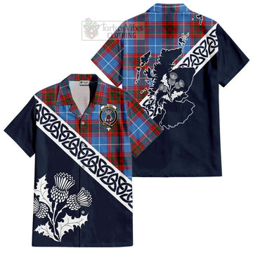 Spalding Tartan Hawaiian Shirt Featuring Thistle and Scotland Map Kid - Tartan Vibes Clothing