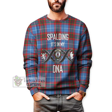 Spalding Tartan Sweatshirt with Family Crest DNA In Me Style Unisex - Tartan Vibes Clothing