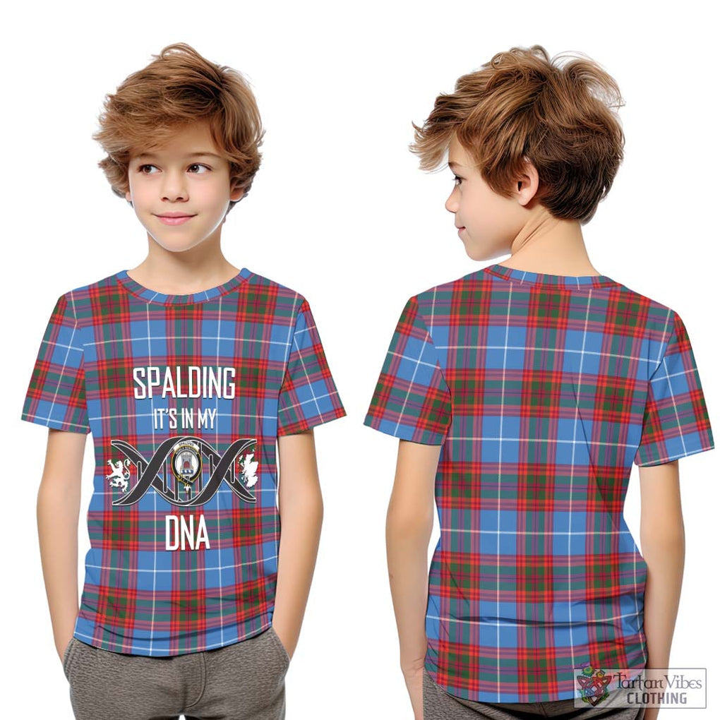 Spalding Tartan Kid T-Shirt with Family Crest DNA In Me Style Youth XL Size14 - Tartan Vibes Clothing