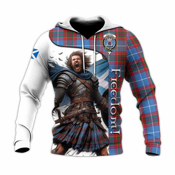 Spalding Crest Tartan Knitted Hoodie Inspired by the Freedom of Scottish Warrior Unisex Knitted Pullover Hoodie - Tartan Vibes Clothing