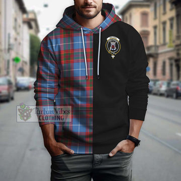 Spalding Tartan Hoodie with Family Crest and Half Of Me Style Zip Hoodie - Tartan Vibes Clothing