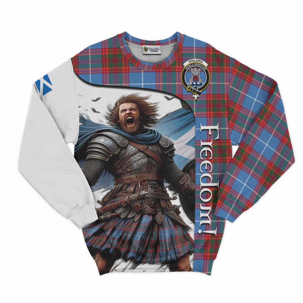Spalding Crest Tartan Sweatshirt Inspired by the Freedom of Scottish Warrior Unisex - Tartan Vibes Clothing