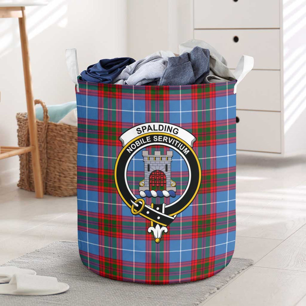 Spalding Tartan Laundry Basket with Family Crest One Size - Tartan Vibes Clothing
