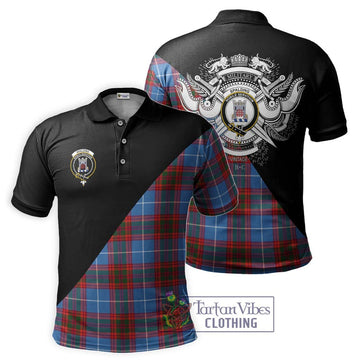 Spalding Tartan Polo Shirt with Family Crest and Military Logo Style Kid - Tartan Vibes Clothing