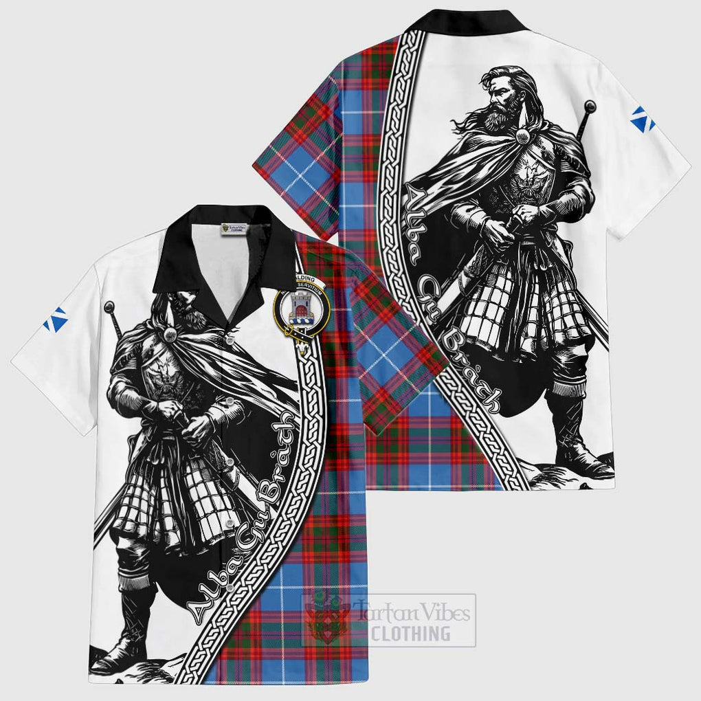 Spalding Tartan Clan Crest Hawaiian Shirt with Highlander Warrior Celtic Style Kid - Tartan Vibes Clothing