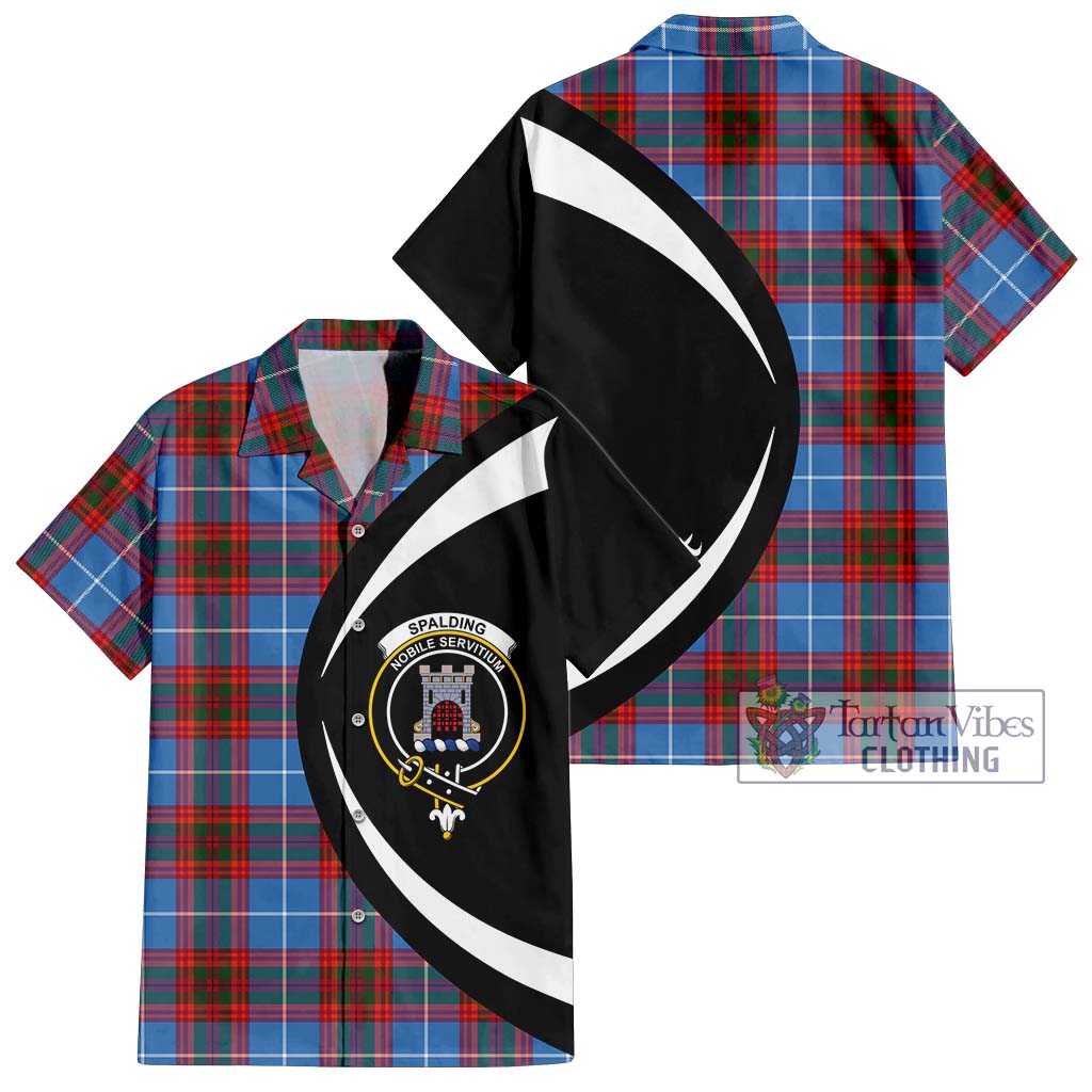 Spalding Tartan Hawaiian Shirt with Family Crest Circle Style Kid - Tartan Vibes Clothing