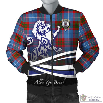 Spalding Tartan Bomber Jacket with Alba Gu Brath Regal Lion Emblem Unisex - Tartan Vibes Clothing