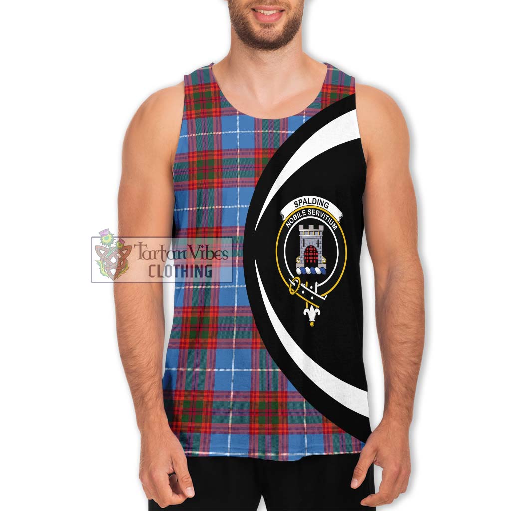 Spalding Tartan Men's Tank Top with Family Crest Circle Style Men - Tartan Vibes Clothing
