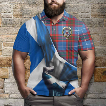 Spalding Tartan Polo Shirt with Family Crest Scotland Patriotic Style Kid - Tartan Vibes Clothing