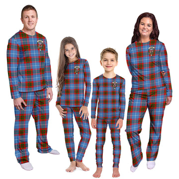 Spalding Tartan Pajamas Family Set with Family Crest - Tartanvibesclothing