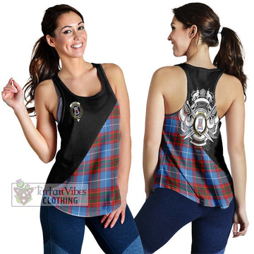 Spalding Tartan Women's Racerback Tanks with Family Crest and Military Logo Style 4XL - Tartan Vibes Clothing