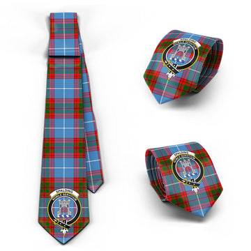 Spalding Tartan Classic Necktie with Family Crest Necktie One Size - Tartan Vibes Clothing