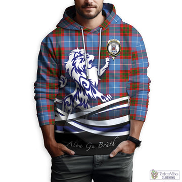 Spalding Tartan Hoodie with Alba Gu Brath Regal Lion Emblem Zip Hoodie - Tartan Vibes Clothing
