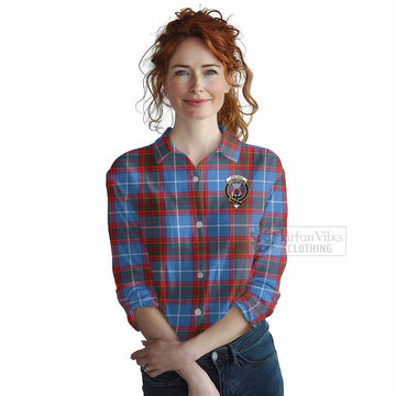Spalding Tartan Women's Casual Shirt with Family Crest DNA In Me Style Female - Tartan Vibes Clothing