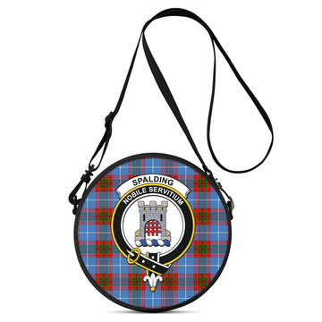 Spalding Tartan Round Satchel Bags with Family Crest