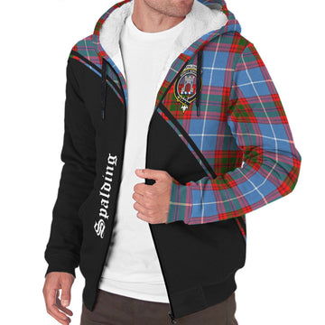 Spalding Tartan Sherpa Hoodie with Family Crest Curve Style